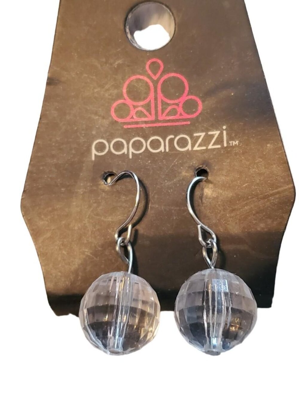 Clear Disco Ball Earrings